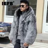 IEFB зимние мужские куртки из искусственного меха с капюшоном, уличная одежда, пальто, повседневное пальто на молнии, теплая уличная мотоциклетная авангардная верхняя одежда 21Z1254 240116