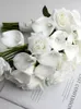 Bruiloft Bloemen Trapsgewijs Boeket Voor Bruid Prachtige Waterval High-end Calla Lelie Nep Handbediende Ramos De Novia