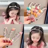 Headbands 2023 Nwe Baby Girls Cute Heart Rabbit Strawberry Headband Kids Anti Slip Fragmented Hair Bands Children Lovely Hair Accessories YQ240116