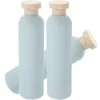 Storage Bottles 3 Pcs Light Blue Flip-top Lotion Bottle 260ml Shower Gel Shampoo Water Dispenser Travel