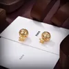 925 Sterling Heart Stud Küpe Kadınlar için 18K Gül Altın Parlayan Kristal Kulak Yüzme Partisi için Takılar Lüks