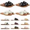 Luxury Sandals Woody Mule Flat Slides Designer Canvas Slippers Womens Letter sandal slipper shoes casual thick bottom net red summer flat flip flops w n08i#