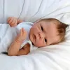 18 tum realistiska återfödda baby dockor blå ögon handgjorda mjuk pojke full kropp vinyl baby hög kvalitet bebe reborn docka gåva 240115