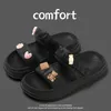 Big eyes sandals softy Womens Summery New EVA Thick bottoms anti slip home furnishings Odorless feet outdoor indoor Two pronged slippers shoes size 35-40
