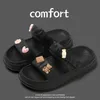 Sandalen met grote ogen, superzacht, dameszomer, nieuwe stijl, eva, dikke bodem, antislip, woninginrichting, geurloos, voeten, buiten, binnen, tweeledige slip-on