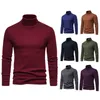 Herren-Basic-T-Shirt mit hohem Kragen, CVC-Wollpullover, Pullover 240116