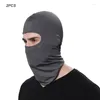 Szaliki 2 sztuki Balaklava Outdoor Oddychający lycra Solid Kolor Cylling Men Halmet Liner Ski Full Face Mask Rower