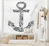 Tapestries Anchor Tapestry Timeworn Marine Weathered Wooden Planks Rustic Nautical Theme Hanging Bedroom Living Room Dorm Decor Teal Brown