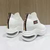 Scarpe da ginnastica per le donne 2023 primavera casual sneaker piattaforma tacchi zeppe altezza crescente signore lavorate a maglia Zapatillas De Deporte 240115