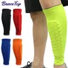 Bracetop 1 PC Football Shin Guards Protector Soccer Honeycomb Anti-Crash Leg Calf Compression Seces Cycling Running Shinguards 240115