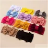 Headband Candy Color Hair Band Baby Headwear Thread Huvudbonad Childrens Nylon Bow Wide Drop Delivery Products Tillbehör Verktyg OTJ9T