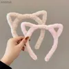 Fasce per capelli Divertente Cartoon Cat Ear Fascia per orecchie di coniglio peloso Cerchietto per capelli per le donne Lolita Costume Cosplay Party Copricapo Accessori per capelli YQ240116