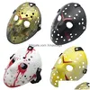 Maskerade-Masken Jason Voorhees Maske Freitag der 13. Horrorfilm Hockey Gruseliges Halloween-Kostüm Cosplay Plastikparty Fy2931 Dhs D Dhkhk