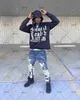 Sweats à capuche pour hommes Sweatshirts Nouveaux hommes américains rétro High Street Tendance imprimé Sweat à capuche surdimensionné Y2K Couple Marque Harajuku Pull en vrac Sweatshirtyolq