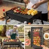 Barbecue Grill Portable Foldable Stainless Steel Wood Burning BBQ Stoves for Outdoor Camping Cooking Grills 240116