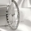 Anpassad stor inuti utanför med diamant 10k 14k Solid Gold Moissanite Hie Hoop örhängen