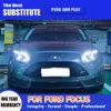 Für Ford Focus LED Scheinwerfer 12-14 Fernlicht Angel Eye Projektor Objektiv Kopf Lampe Auto Teile Tagfahrlicht streamer Blinker