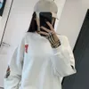 Menina de moda Capuz Designer suéter masculino emedecedores femininos letra listrada Sweatshirt casual solto de algodão de algodão de ponta com capuz