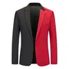 Мужские костюмы Изысканный деловой костюм Блейзер Slim Fit Офисная куртка Верхняя одежда Белый/красный M 2XL Идеально подходит для осеннего сезона