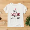 Family Matching Tenues Big Sister Little Brother frères frères et sœurs Matng T-shirts Boys Girls Summer Clothes Tops Bodys BodySuit Bodys Birthday Party Giftfits H240508