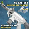 Sand Play Water Fun HUIQIBAO M416 Manual Water Gun Portable Summer Beach Outdoor Shooting Game Toy Pistol Water Fight Fantasy Toys for Children Boys