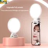 Selfie Lights Mozhao Telefon Wypełnij światło przenośne selfie transmisja na żywo Pocket Light Desktop Pierścień LED RODHELD MURROR Makeup Beauty Facial Lampl240116