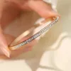 Charm Bracelets Exquisite Shiny Zircon Trendy Silvery Golden Rose Gold Pave CZ Bangle For Women Girl Classical Stary Sky Jewelry