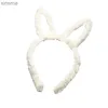 Headbands Adult Children Cute Rabbit Ears Headband Plush Hairband Rabbit Headwear Bunny Hairpin Festival Easter Hair Accessories Hairband YQ240116