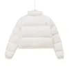 Designer Women's Down Jacket Embroidered Logo Duck ner fylld varm fluffig kappa vinter smala långa ben kort ner jacka