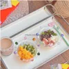 5Inch Glass Bowl Salad Cute Crown Fruit Plate Dish Snack Candy Cake Ice Cream Cup Microwave Oven Bakware Drop Delivery Dh4Hu