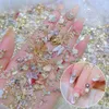 100Pcs Mix Random Zircon Nail Charms 8-15mm Rhinestones Decoration GoldSilver Bulk Designer Styles Crystals Gem Nail Supply*N2 240115