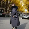 Piumino da donna inverno 2024 Cappotto imbottito in cotone sopra il ginocchio di media lunghezza