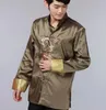 Wholesale New Chinese Style Men Silk Satin Jacket Embroidered Dragon Tang Suit Casual Long Sleeve Coat Slim Jackets Size S-XXXL