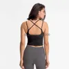 Yoga Outfit LU-30 Fitness Courir Soutien-gorge Sports Sous-vêtements Femmes Haute intensité Gilet Antichoc Rassemblement Sportswear Cross-Forme Débardeurs avec Pad