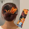 Headbands New Headband Roller Hair Curler Women Donut Bun Maker Twisted Lazy Hairpin Tool Bow Rabbit Ear Magic Hairstyle Ring Accessories YQ240116