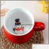 Mugs 3D Lovely Coffee Mug Heat Resisting Cartoon Animal Ceramic Cup Christmas Gift Many Styles 11 C R Drop Delivery Home Garden Dhgoq