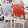 Capas de cadeira Natal Jantar Slipcovers Gnome Padrão Porta Maçaneta para Ornamentos Conjunto Xmas Indoor Decor Party