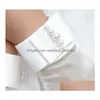 Bridal Gloves Iovry Satin Pearl Waist Length Fl Finger Wedding Rhinestone Glove6250049 Drop Delivery Party Events Accessories Dhqjr