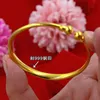 Bracelet en or sable gravé 999 pour femmes, ouvert et brillant, classique partout dans le ciel, étoile Vietnam, Imitation or, bijoux 240115