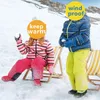 Winter Girls Ski Pants Jumpsuit Windproof Overall Pants Tracksuits for Children Waterproof Warm Kids Boys Snow Ski Trousers 240115