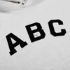 Sweats à capuche pour hommes Sweatshirts Nouveau brouillard ABC lettre à capuche gris pull saison 7 ligne principale européenne et américaine High Street Looseyolq