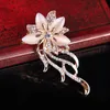 Pins Brooches Blue House Fashion Bauhinia Opal Womens Brooch Cor Pin Accessories Drop Delivery Otei8
