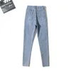 Sexy Big Hole New 2023 Autumn Denim High Waist Women's Jeans Pencil Pants Nine Point Small Foot Pants Wholesale