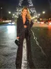 HIGH STREET Star Fashion 2024 Designer Blazer Suit Set da donna Singolo bottone Glitter Dot in rilievo Camis Pants 3 pezzi 240115