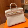 Echt lederen handtas Ber Kin Dames Tote Designer Tas Luxe portemonnee Klassieke mode Togo lederen portemonnee met oranje bewegingsontwerp