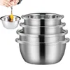 Ciotole Set di ciotole in acciaio inossidabile antiscivolo per nidificazione sbattere cucina domestica mixer per uova insalata per