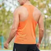 Herrtankstoppar utomhussport Vest Summer Running Fitness Elastic Long Swim Top Sweater Dress Men Solid Color Shirts Mens Pack T Shirt