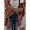 Mulheres Knits Tees Womens Knits Tees Wepbel Wrap Cardigan Sweater Kimono Batwing Malha Slouchy Oversized Drop Delivery Vestuário Wom Dhcbh