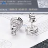 Venda quente clássico ouro branco 7x7mm almofada gelo esmagado moissanite brincos jóias femininas