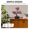 Decorative Flowers Artificial Potted Plant Decors Imitation Bonsai Ornaments Plastic Tree False Green Plants Faux